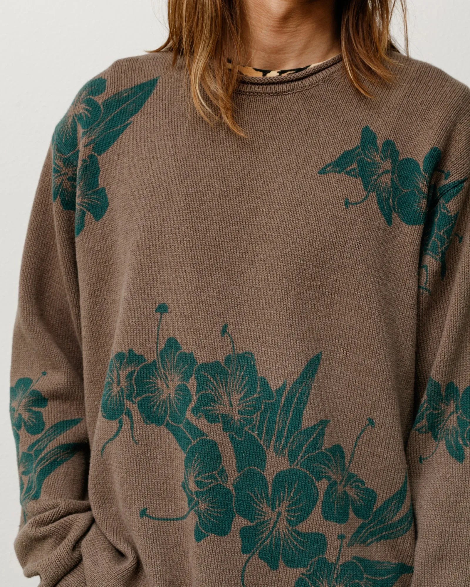 FLORAL ROLL NECK SWEATER sold by Stussy product image thumbnail 4