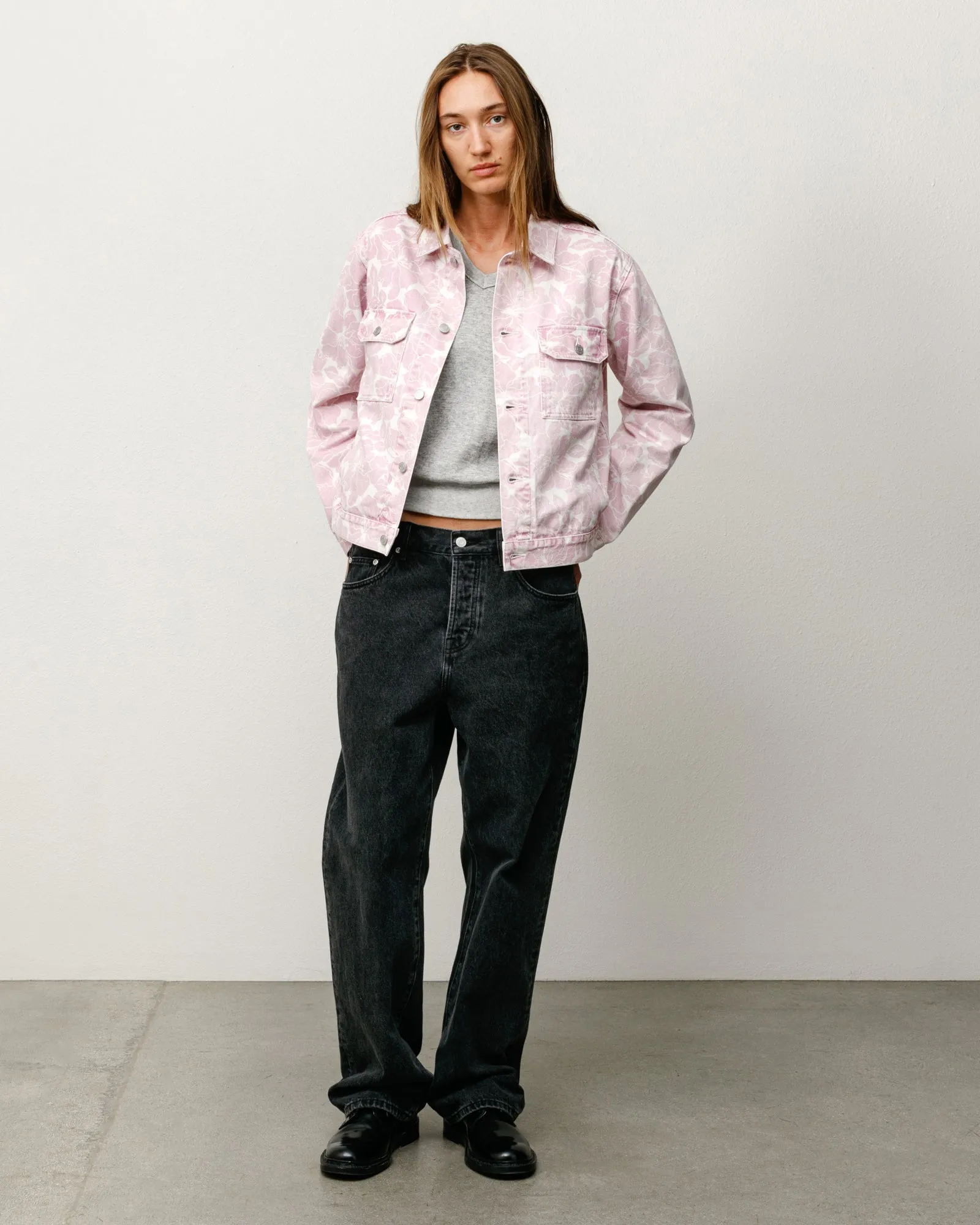 DENIM TRUCKER JACKET sold by Stussy
