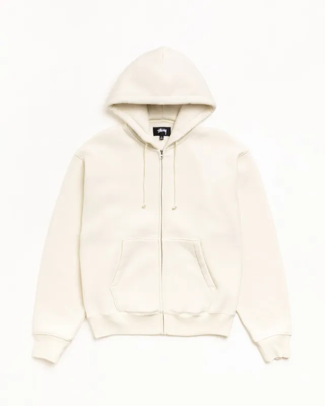 CURSIVE APPLIQUE ZIP HOODIE made by Stussy
