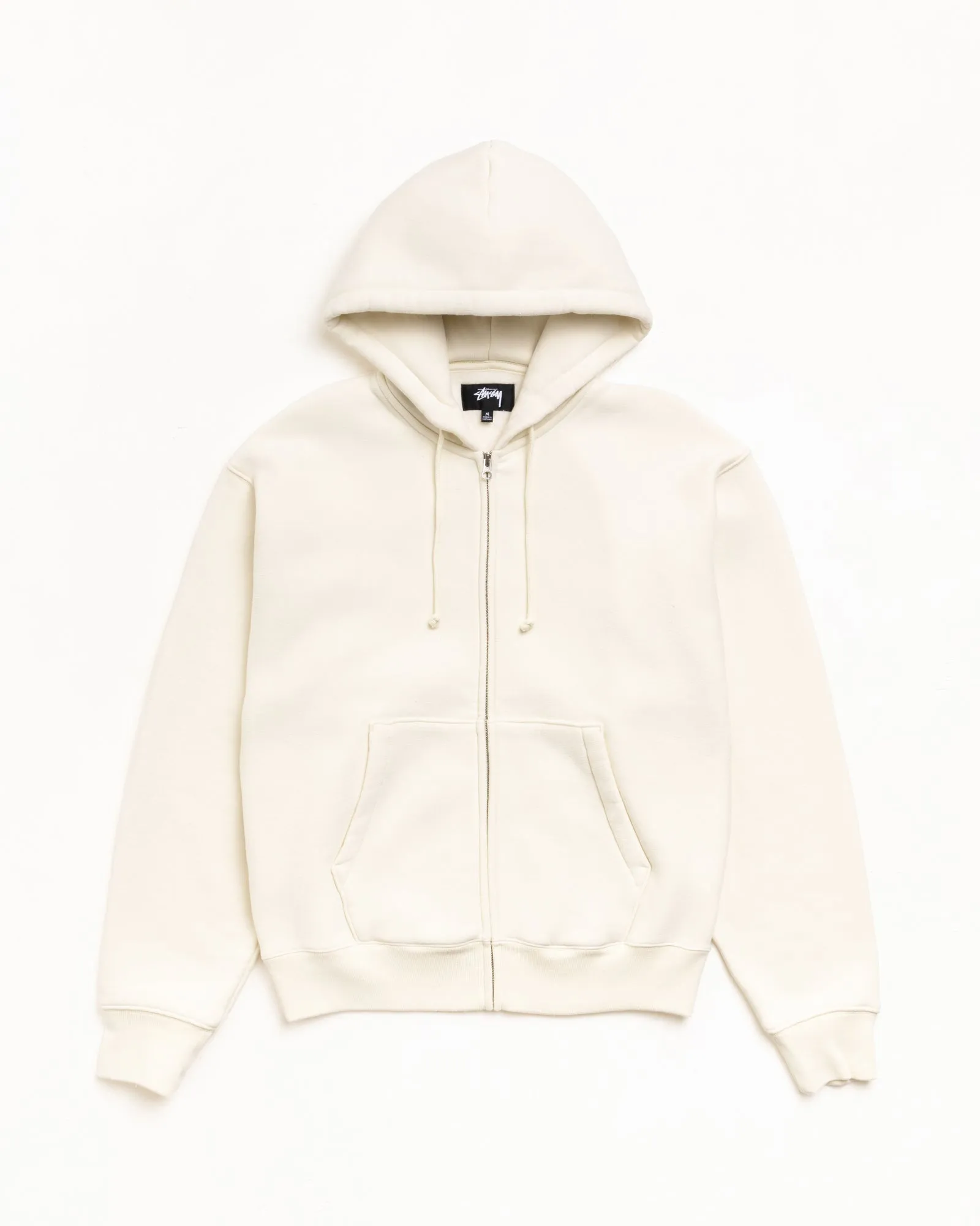 CURSIVE APPLIQUE ZIP HOODIE sold by Stussy