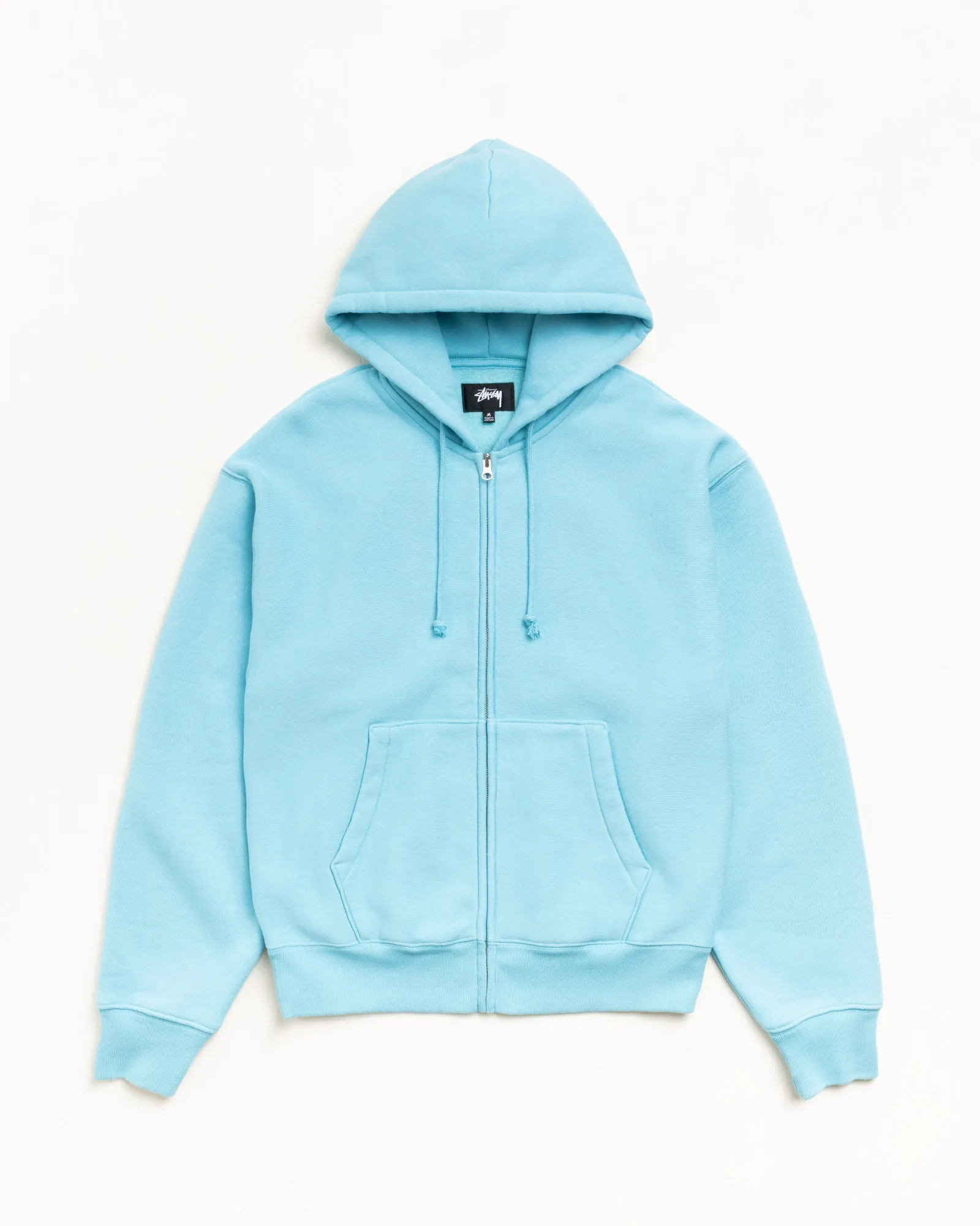 CURSIVE APPLIQUE ZIP HOODIE sold by Stussy