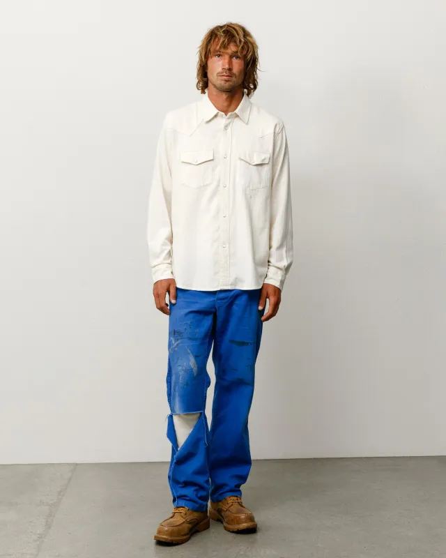 COTTON SILK WESTERN SHIRT made by Stussy