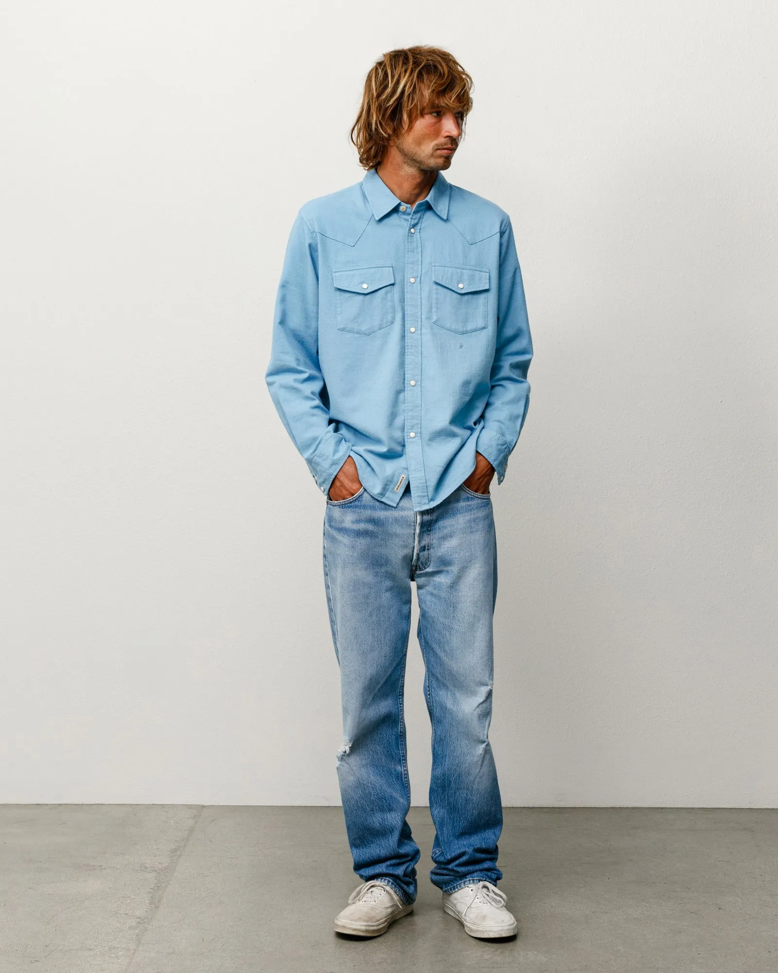 COTTON SILK WESTERN SHIRT sold by Stussy product image thumbnail 3