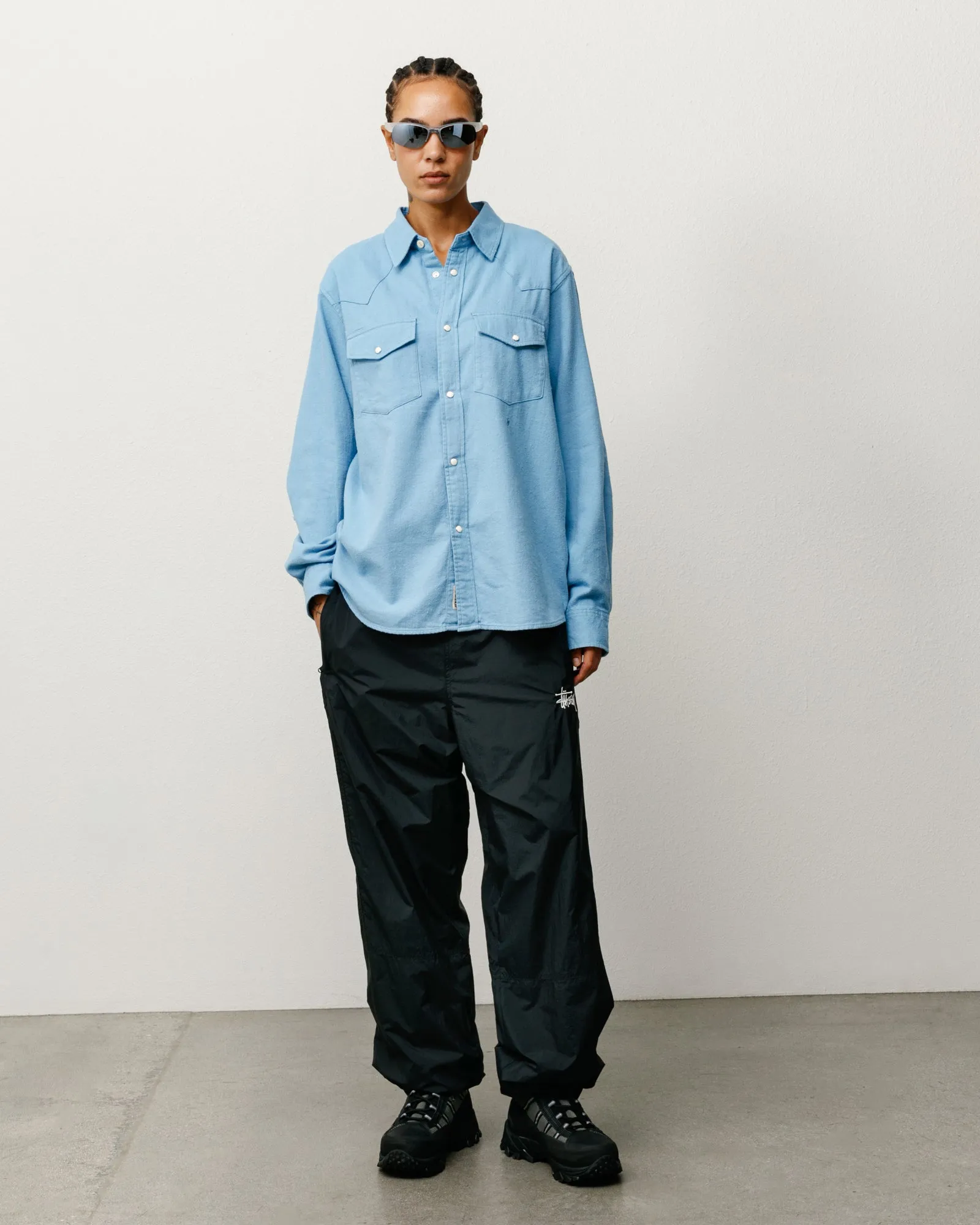 COTTON SILK WESTERN SHIRT sold by Stussy