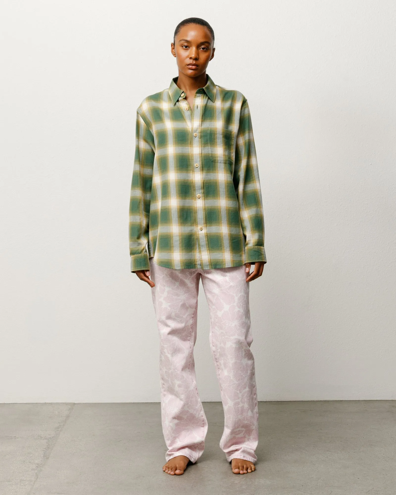 BEACH OMBRE PLAID SHIRT sold by Stussy