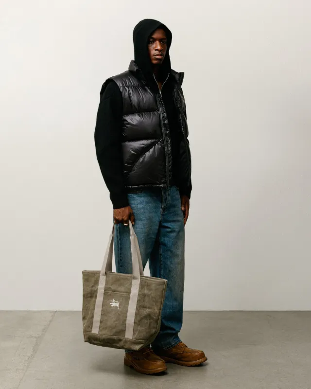 WAXED CANVAS MARKET TOTE made by Stussy