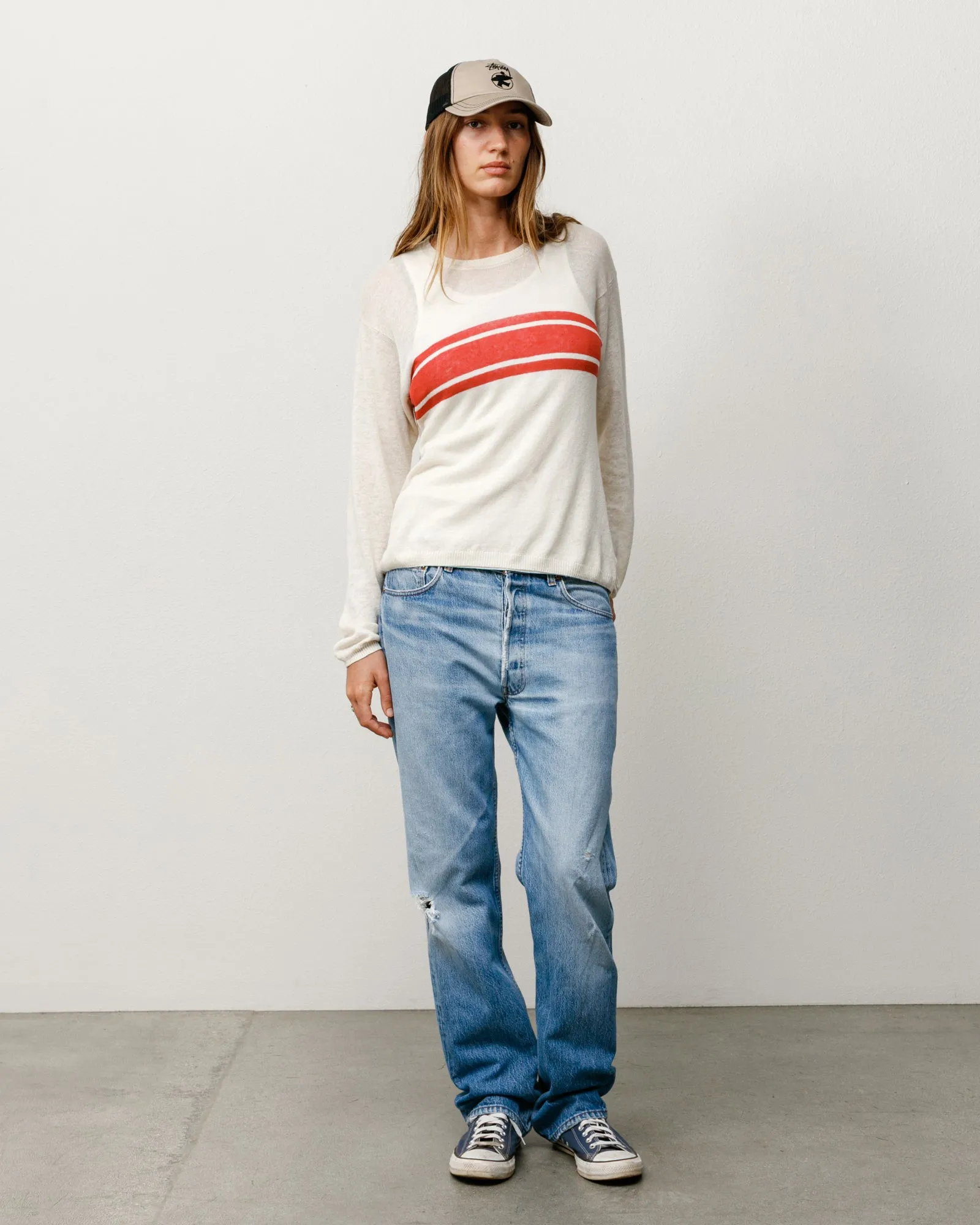 LIGHTWEIGHT STRIPED SWEATER sold by Stussy
