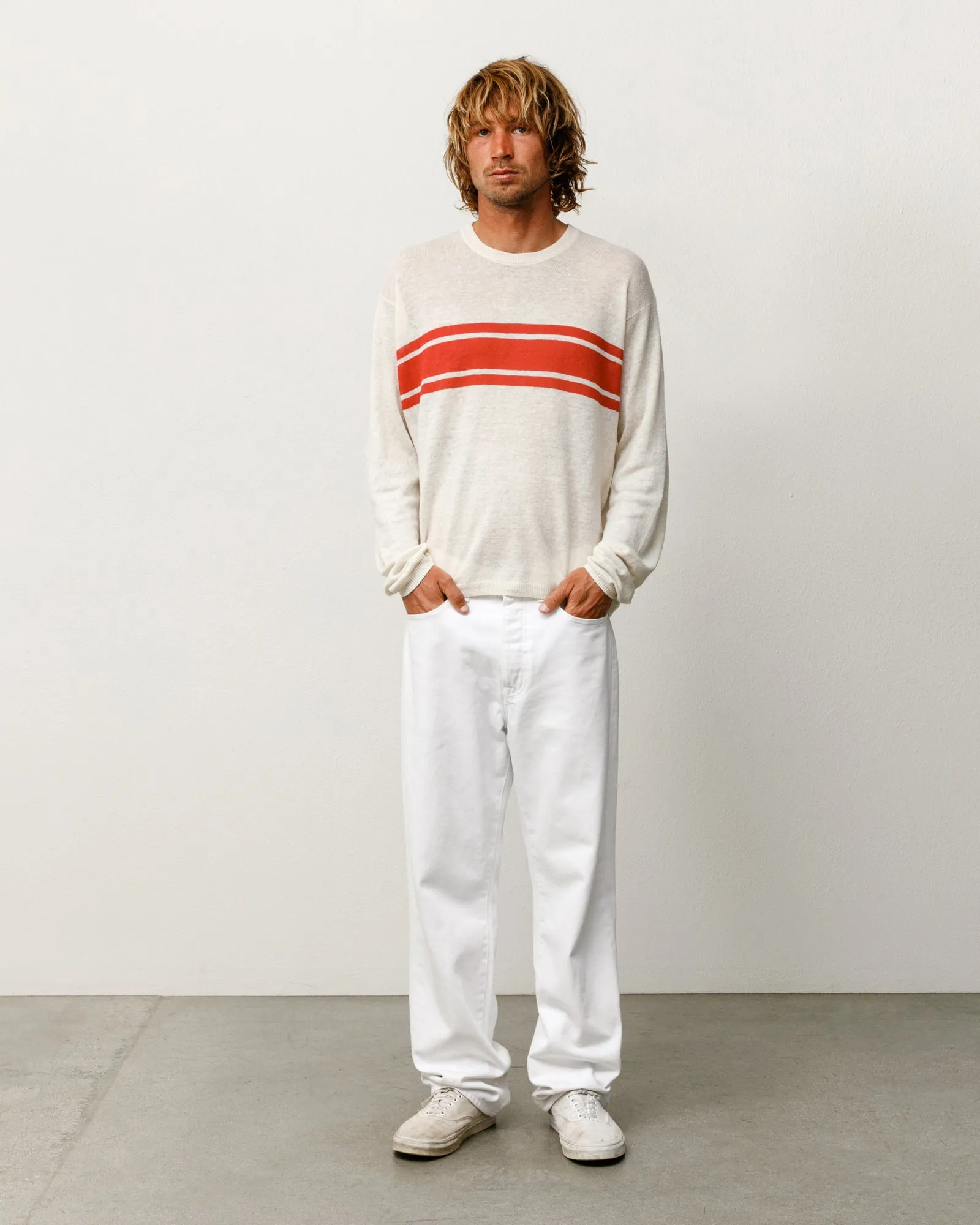 LIGHTWEIGHT STRIPED SWEATER sold by Stussy product image thumbnail 3