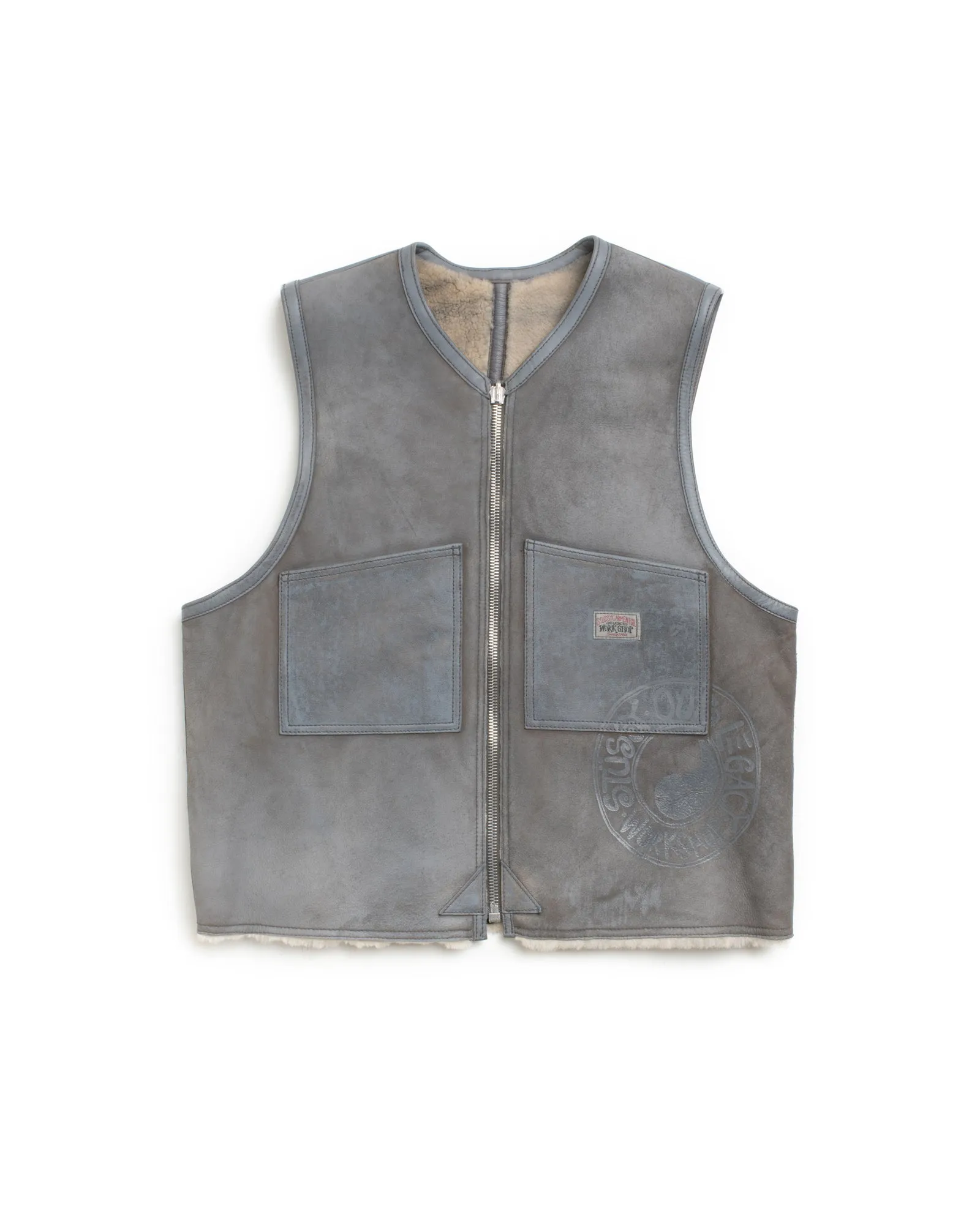 OUR LEGACY REVERSIBLE SHEARLING VEST sold by Stussy