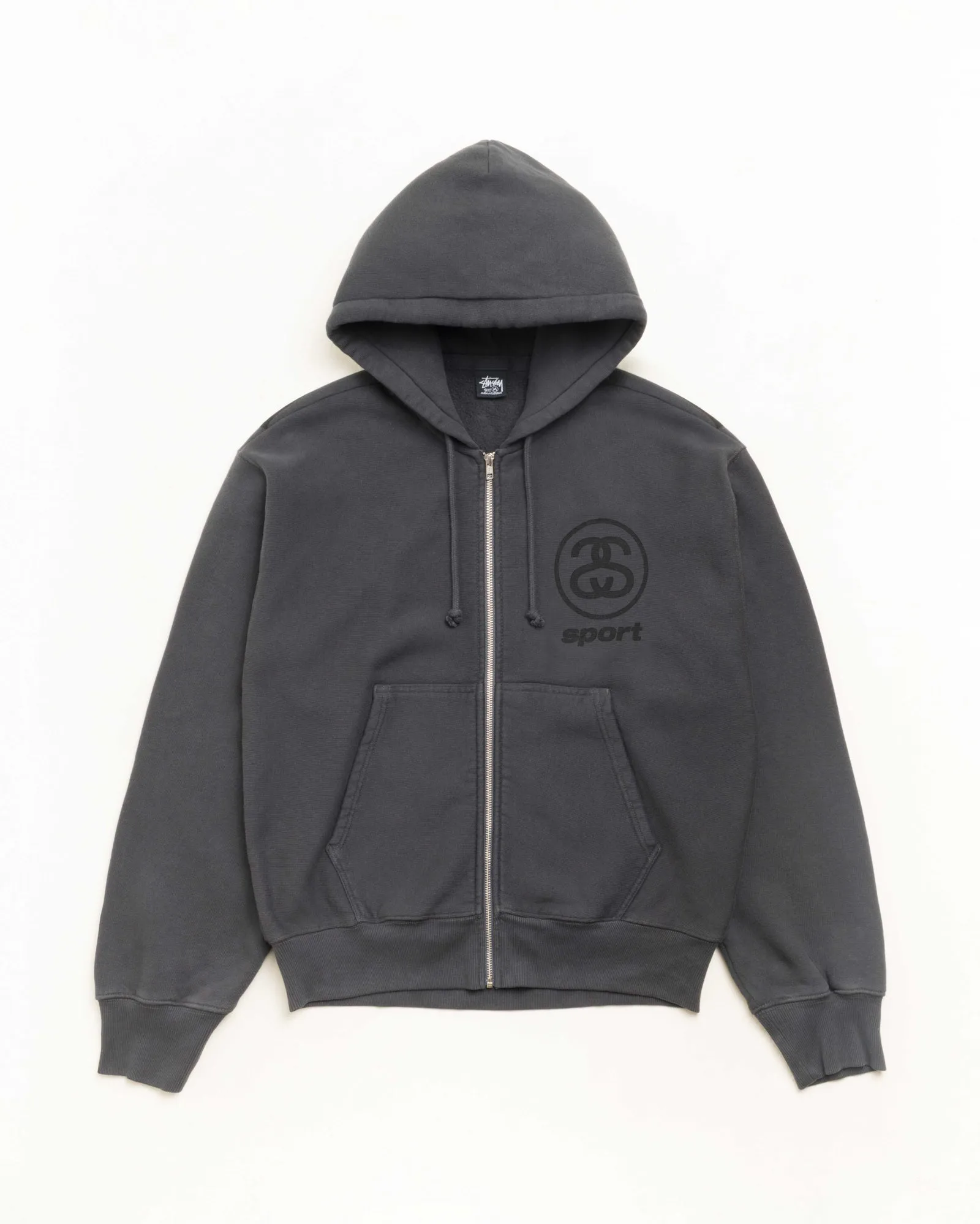 LINK SPORT ZIP HOODIE GARMENT DYED sold by Stussy