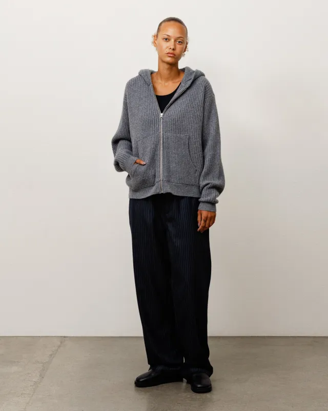WAFFLE CASHMERE ZIP HOOD SWEATER made by Stussy