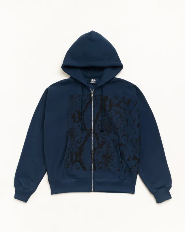 SNAKESKIN ZIP HOODIE made by Stussy