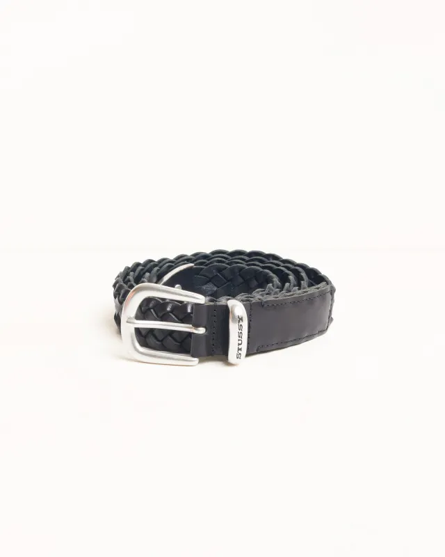 BRAIDED LEATHER BELT made by Stussy