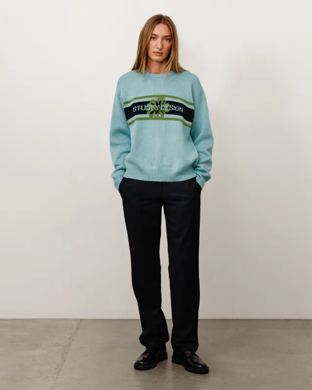 STRIPED HIBISCUS SWEATER made by Stussy