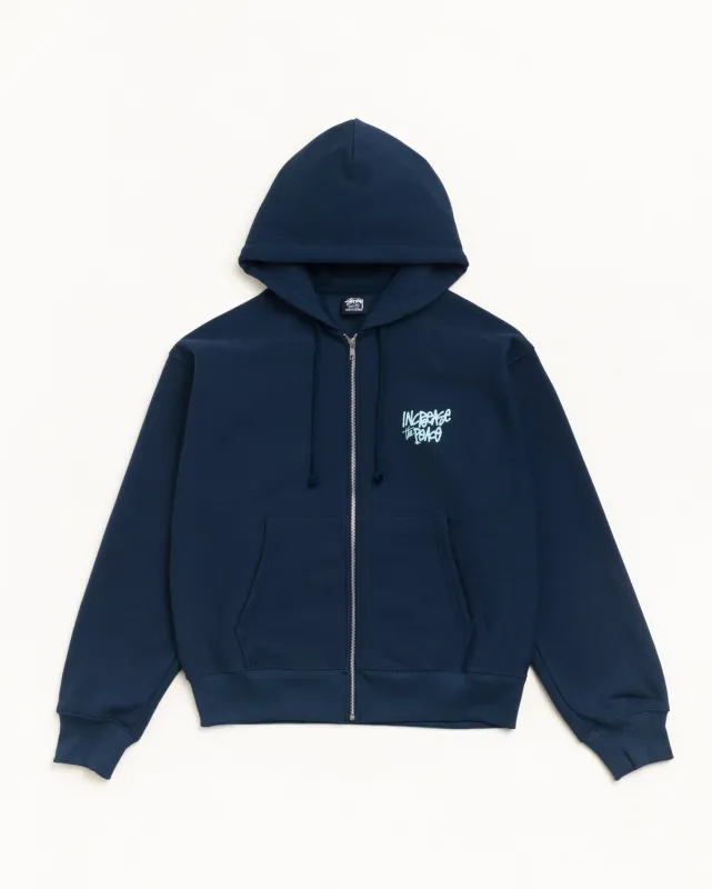 PEACE INCREASED ZIP HOODIE made by Stussy