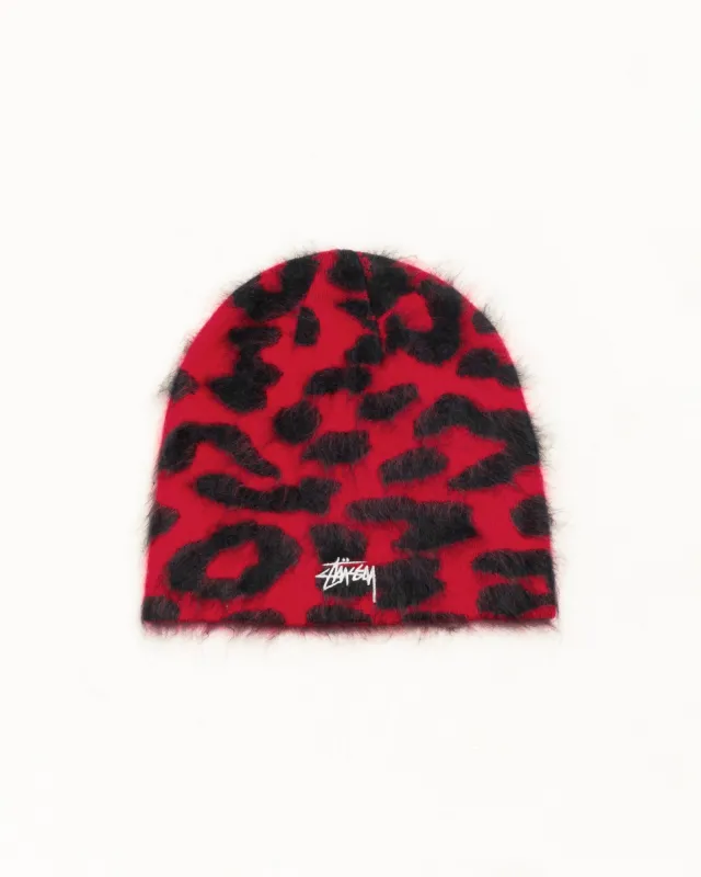 CASHMERE LEOPARD SKULLCAP made by Stussy