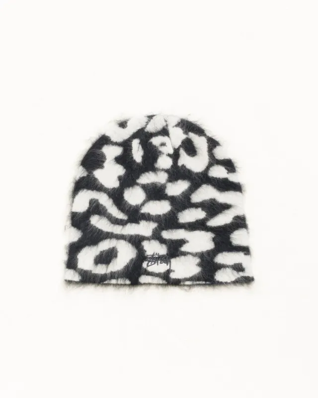 CASHMERE LEOPARD SKULLCAP made by Stussy