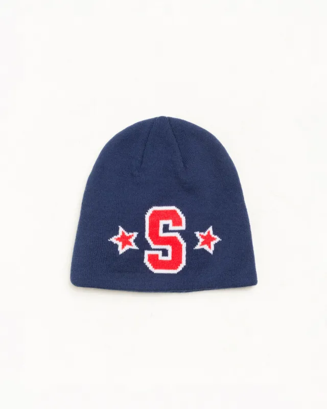 VARSITY S SKULLCAP made by Stussy