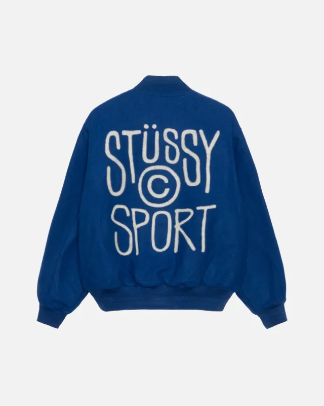 SPORT MELTON VARSITY JACKET made by Stussy