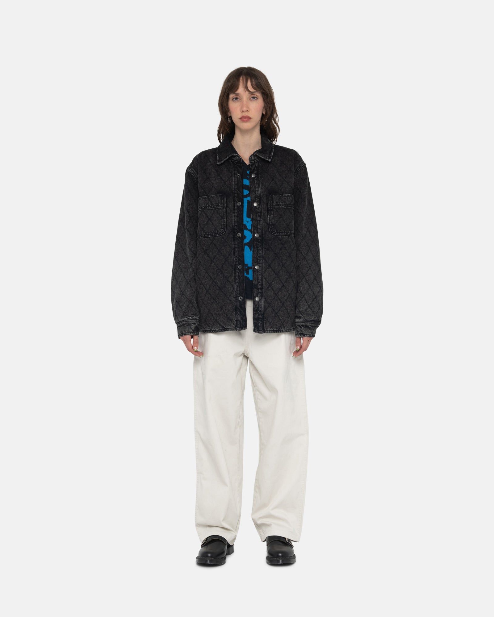 QUILTED DENIM SHIRT sold by Stussy product image thumbnail 9