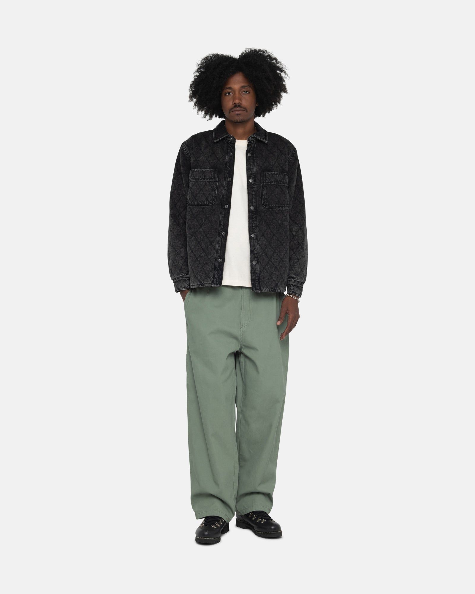 QUILTED DENIM SHIRT sold by Stussy product image thumbnail 6