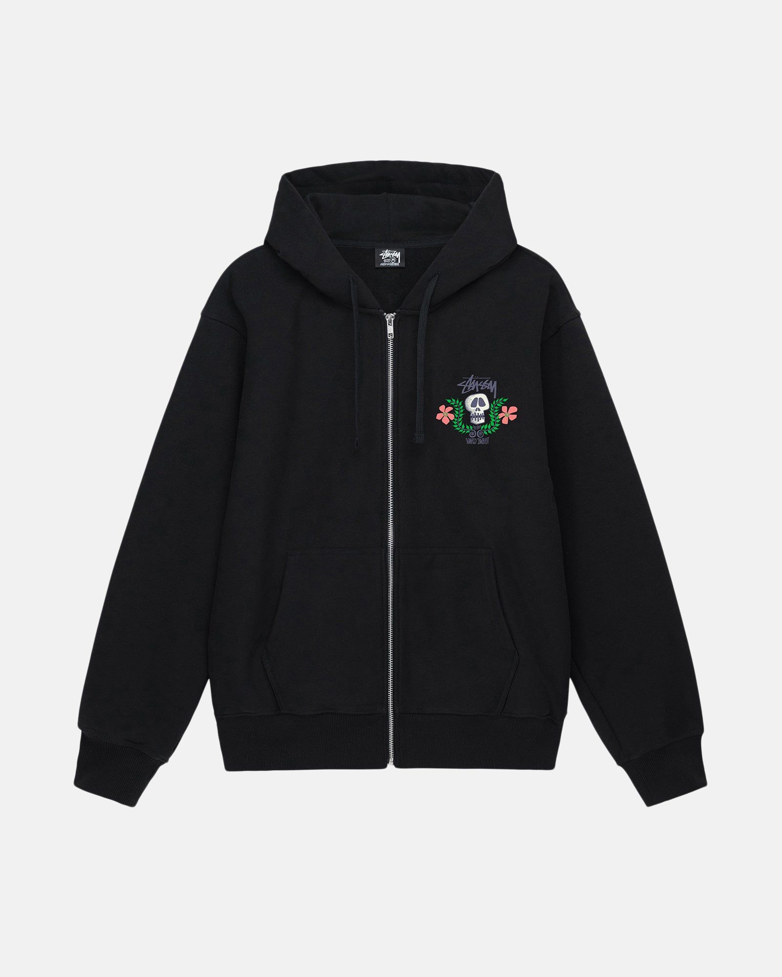 SKULL CREST ZIP HOODIE sold by Stussy