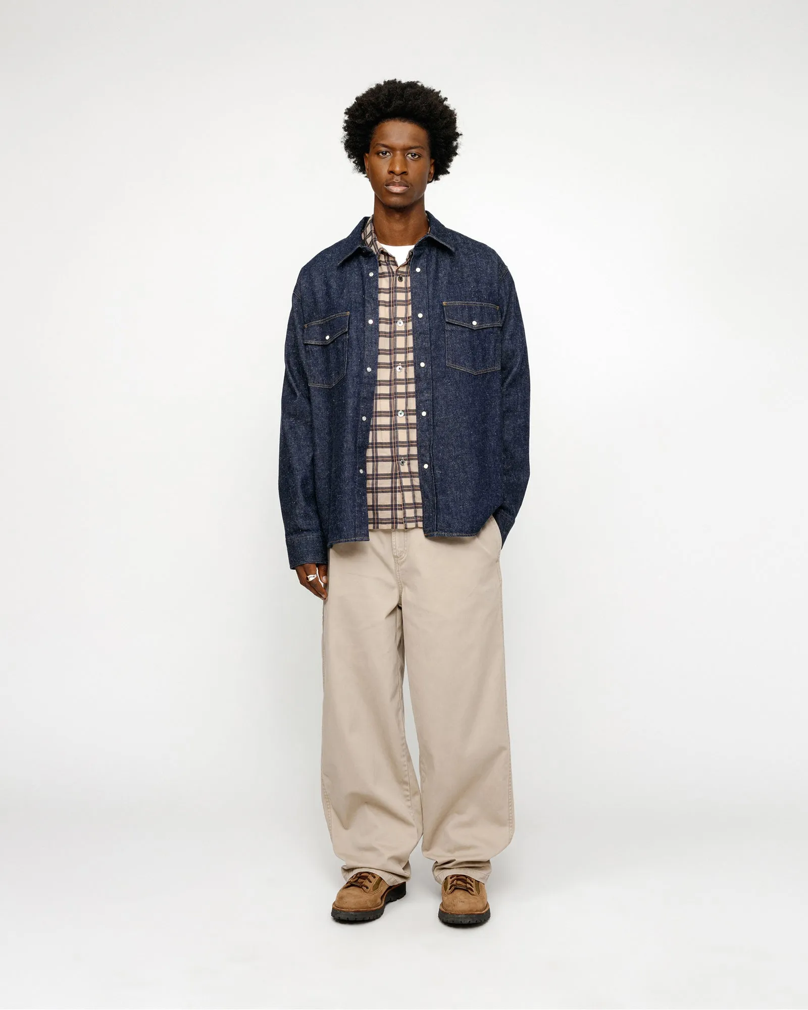 BOXY WESTERN DENIM SHIRT sold by Stussy product image thumbnail 3