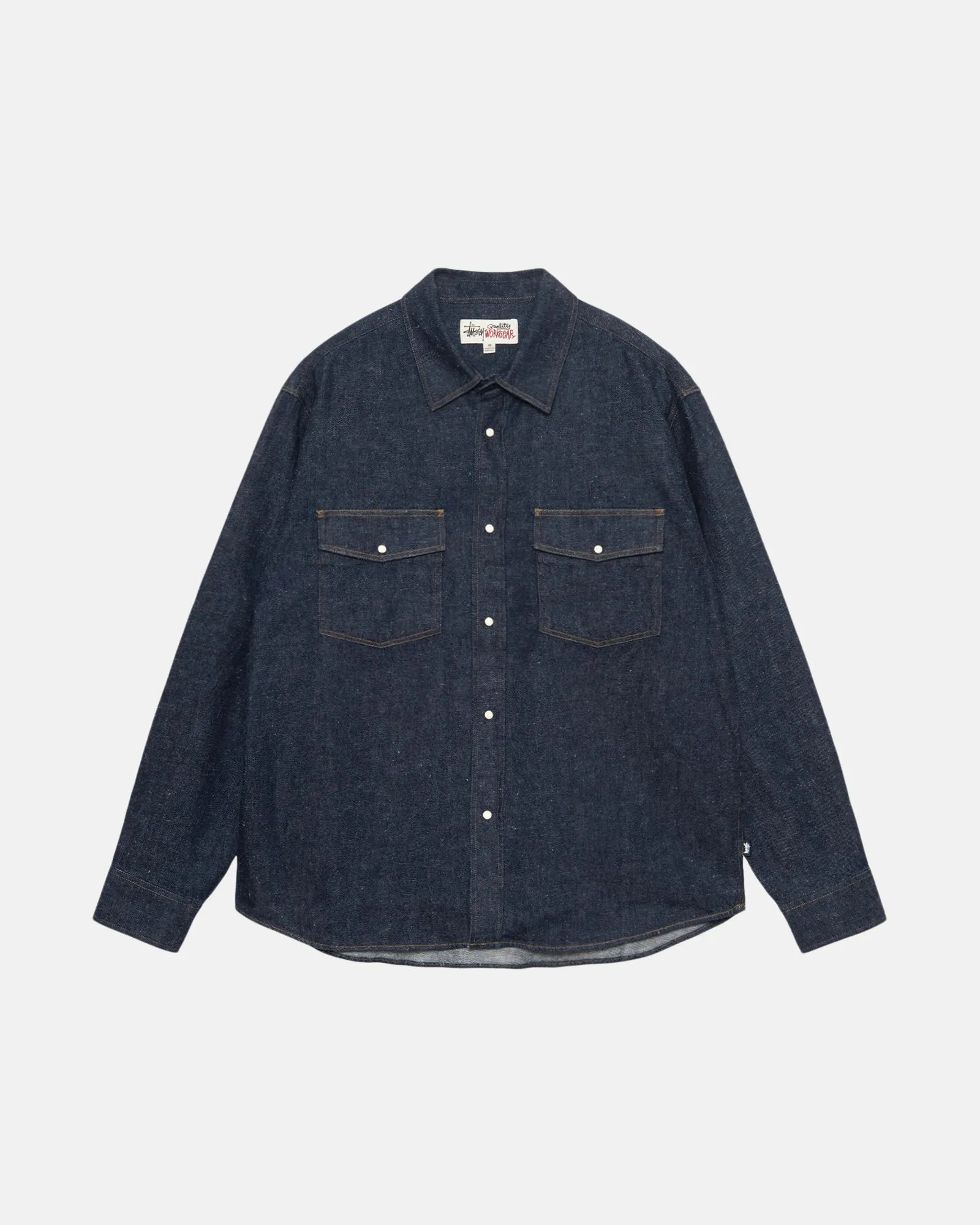BOXY WESTERN DENIM SHIRT sold by Stussy
