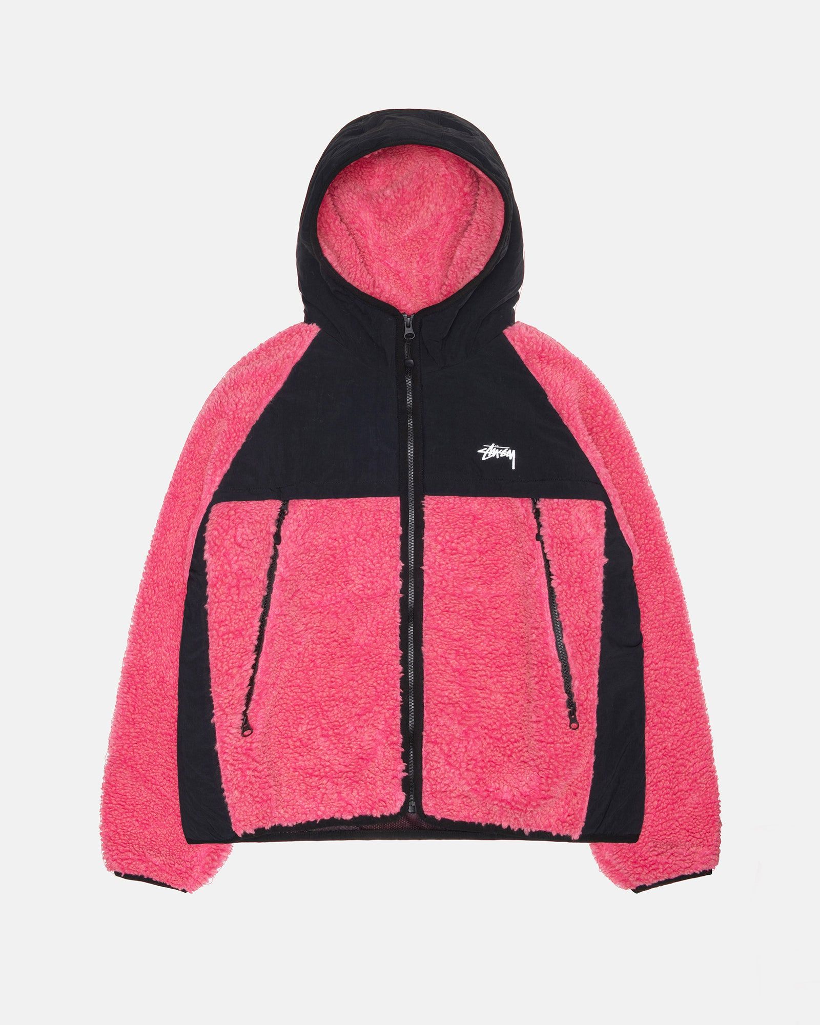 SHERPA PANELED HOODED JACKET sold by Stussy