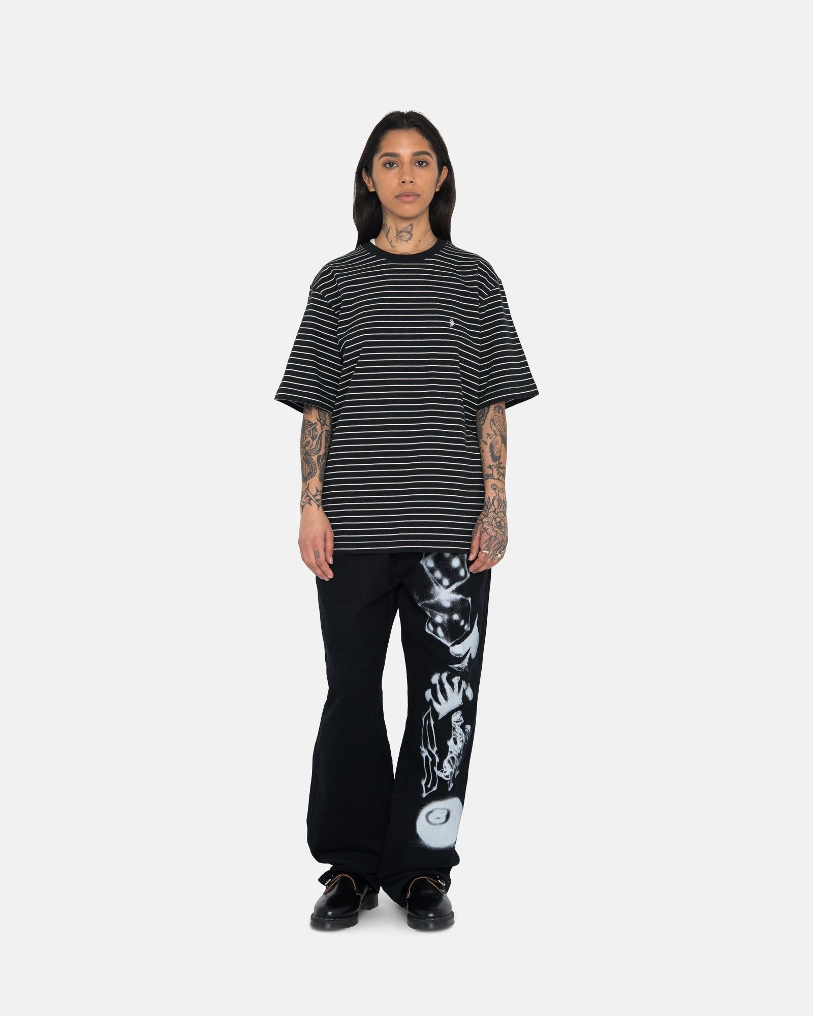PIN STRIPED SS CREW sold by Stussy product image thumbnail 5
