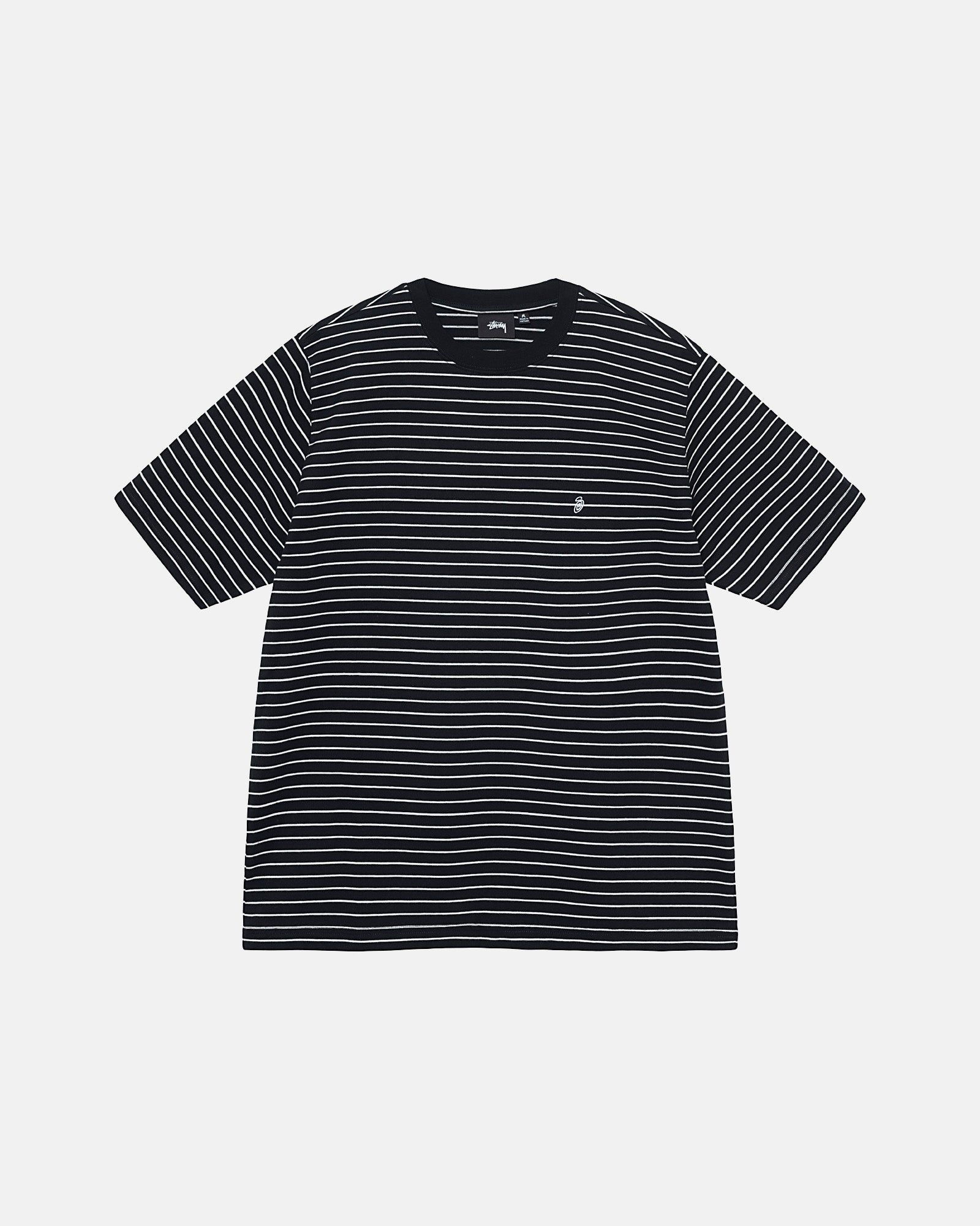PIN STRIPED SS CREW sold by Stussy
