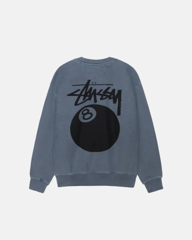 8 BALL CREW PIGMENT DYED sold by Stussy