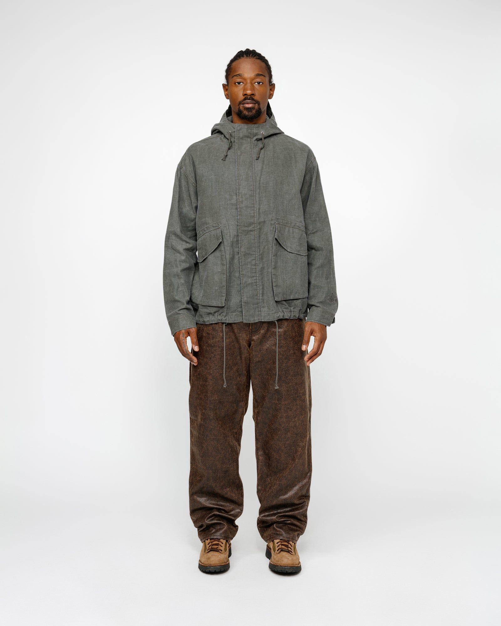ジャケット・アウター stussy SHORT PARKA WAXED LINEN SHORT PARKA WAXED LINEN | Parallel