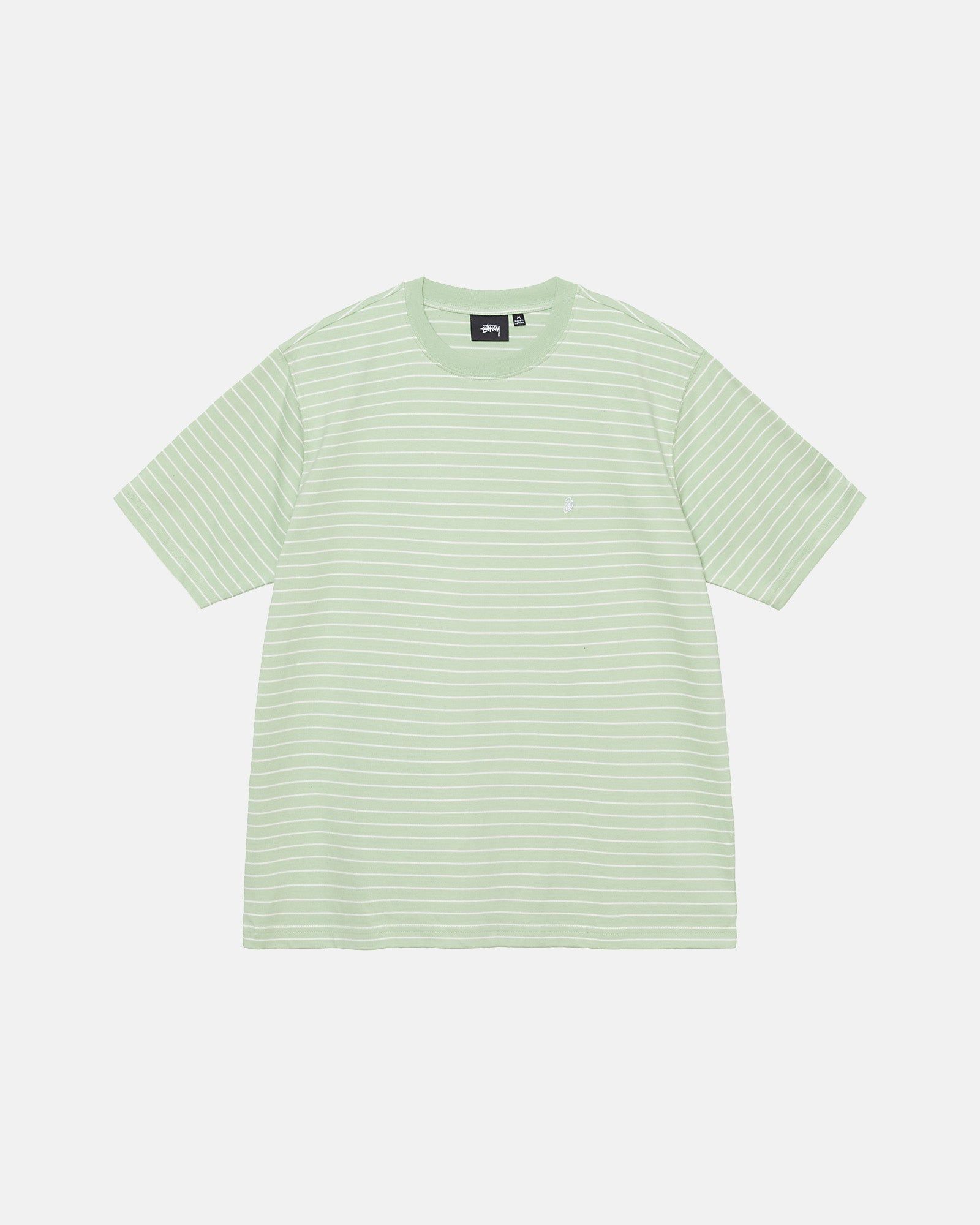 PIN STRIPED SS CREW sold by Stussy
