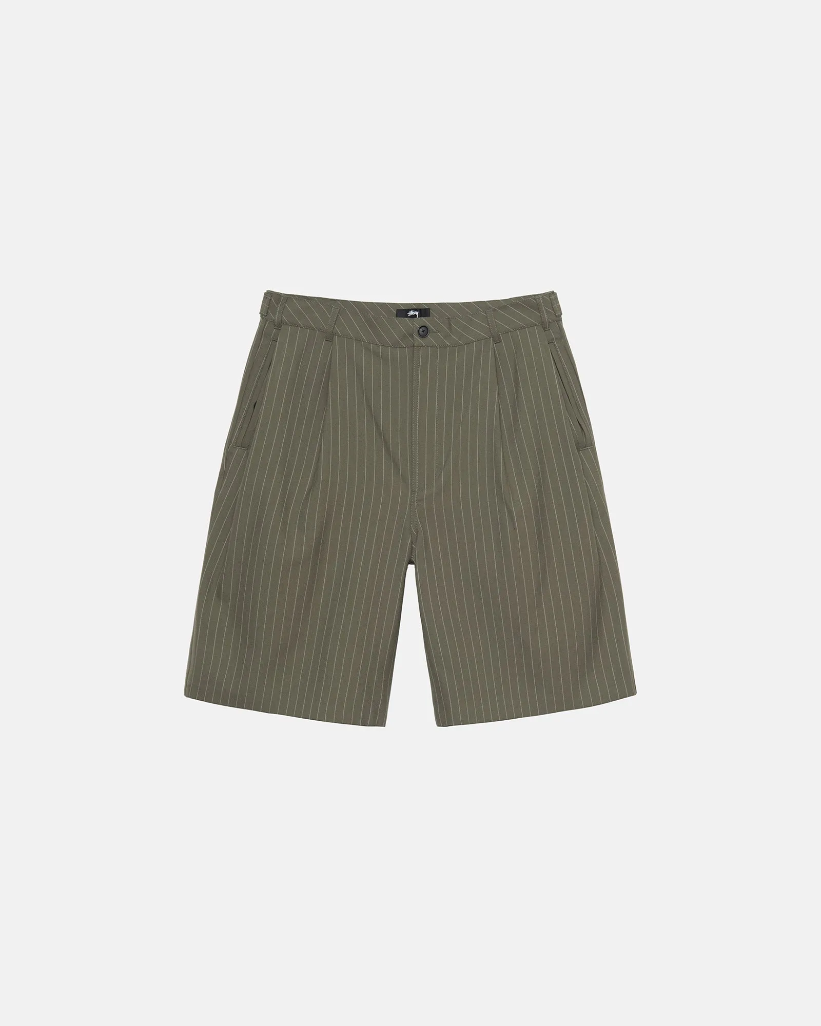 VOLUME PLEATED SHORT STRIPE sold by Stussy