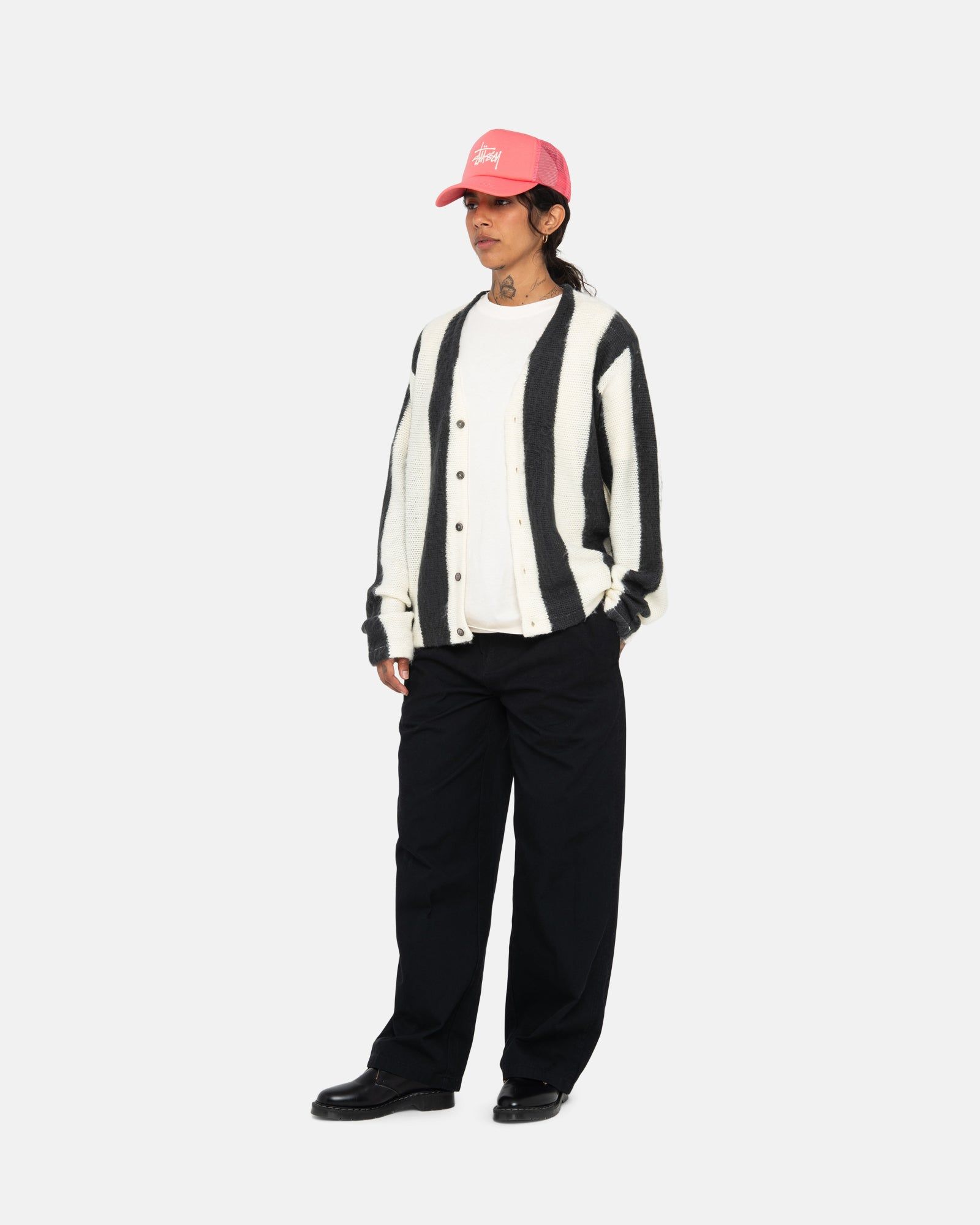 STRIPE BRUSHED CARDIGAN sold by Stussy product image thumbnail 9