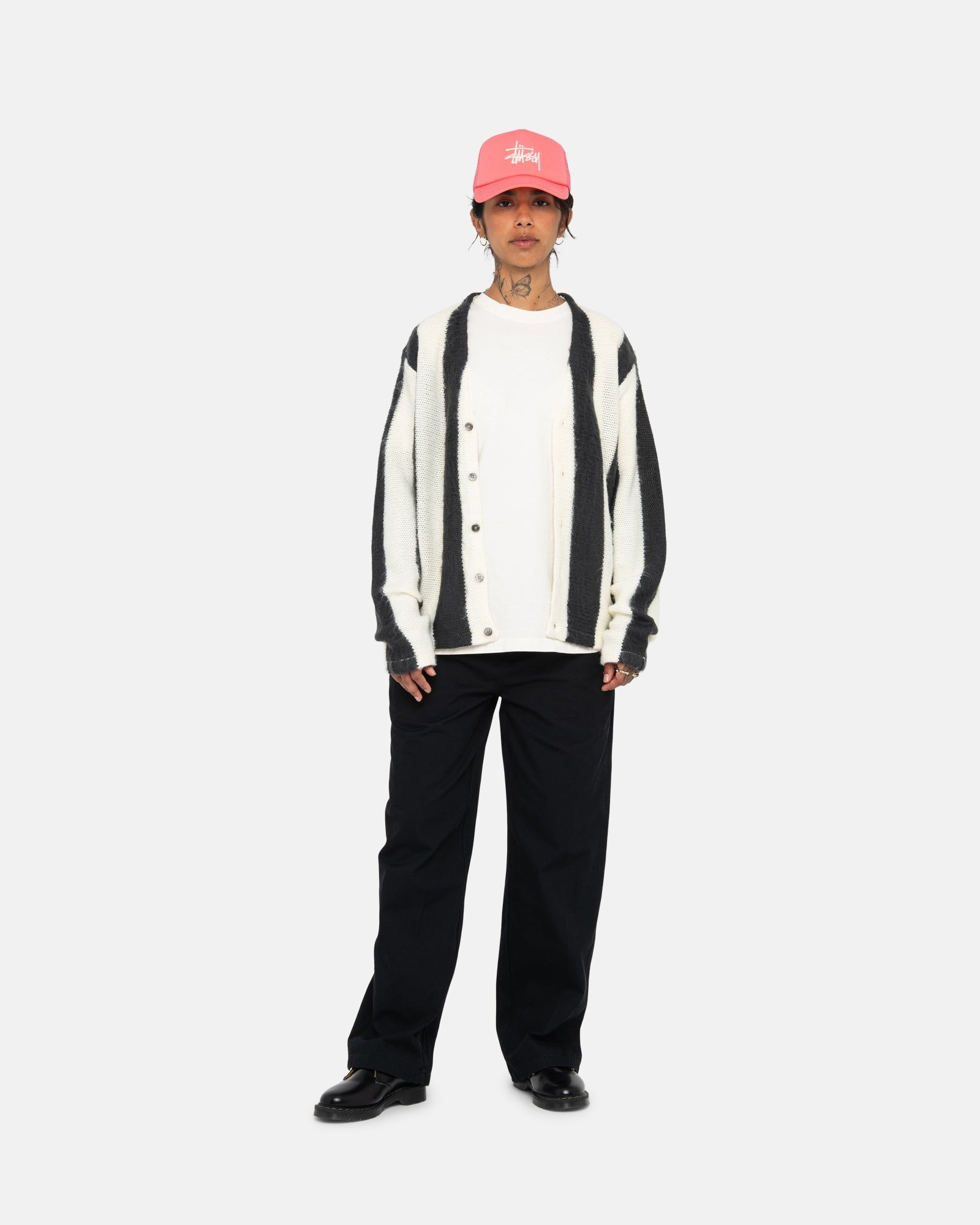 STRIPE BRUSHED CARDIGAN sold by Stussy product image thumbnail 8
