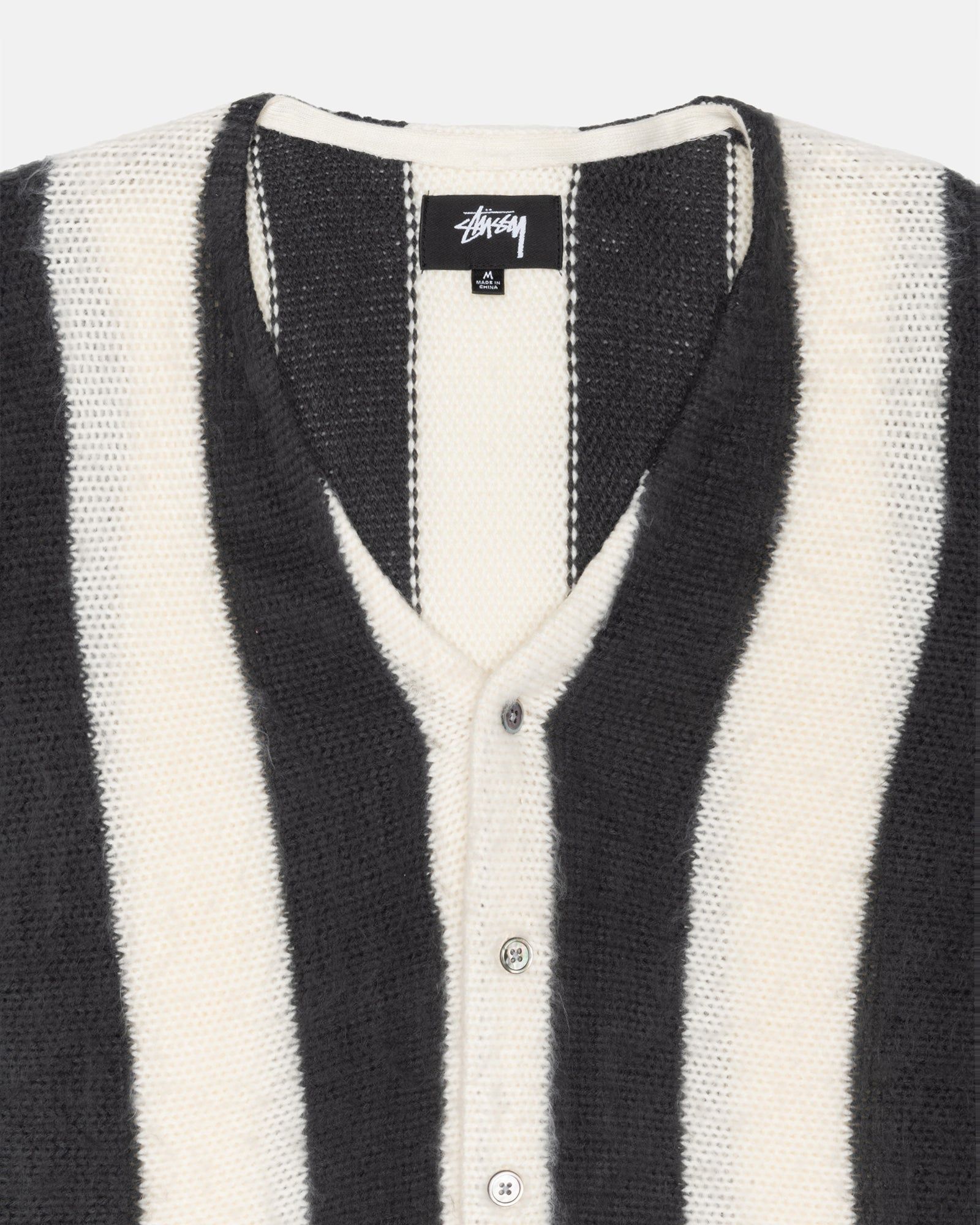 STRIPE BRUSHED CARDIGAN sold by Stussy product image thumbnail 3