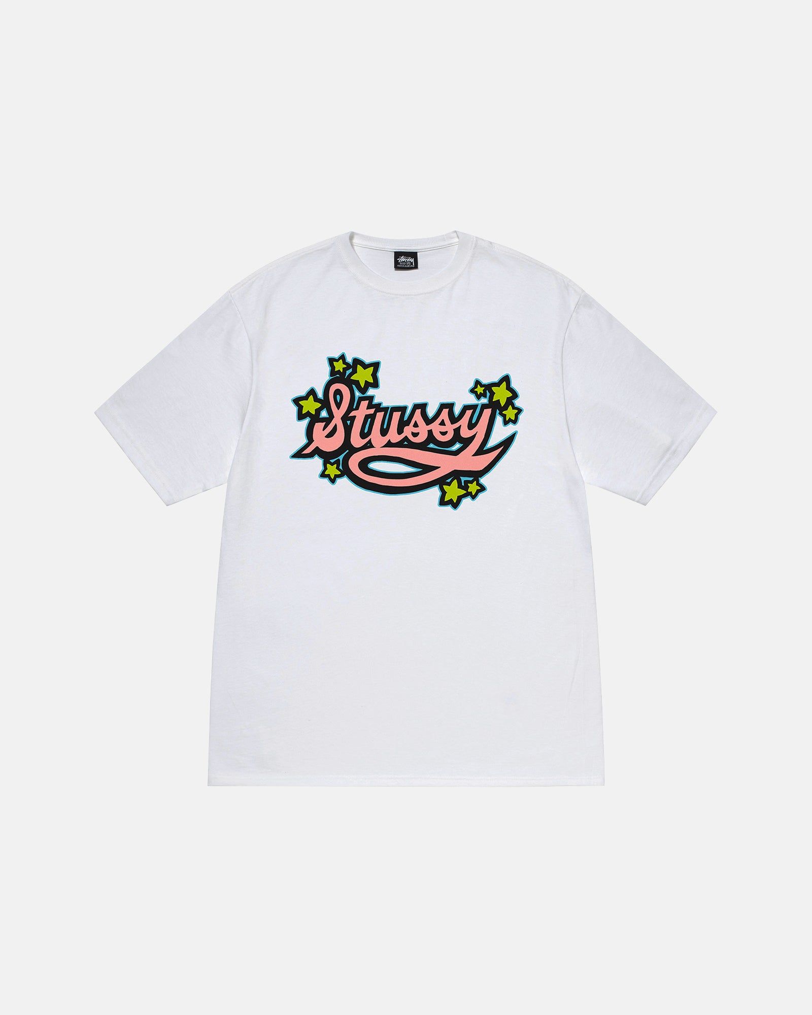 STAR SCRIPT TEE sold by Stussy