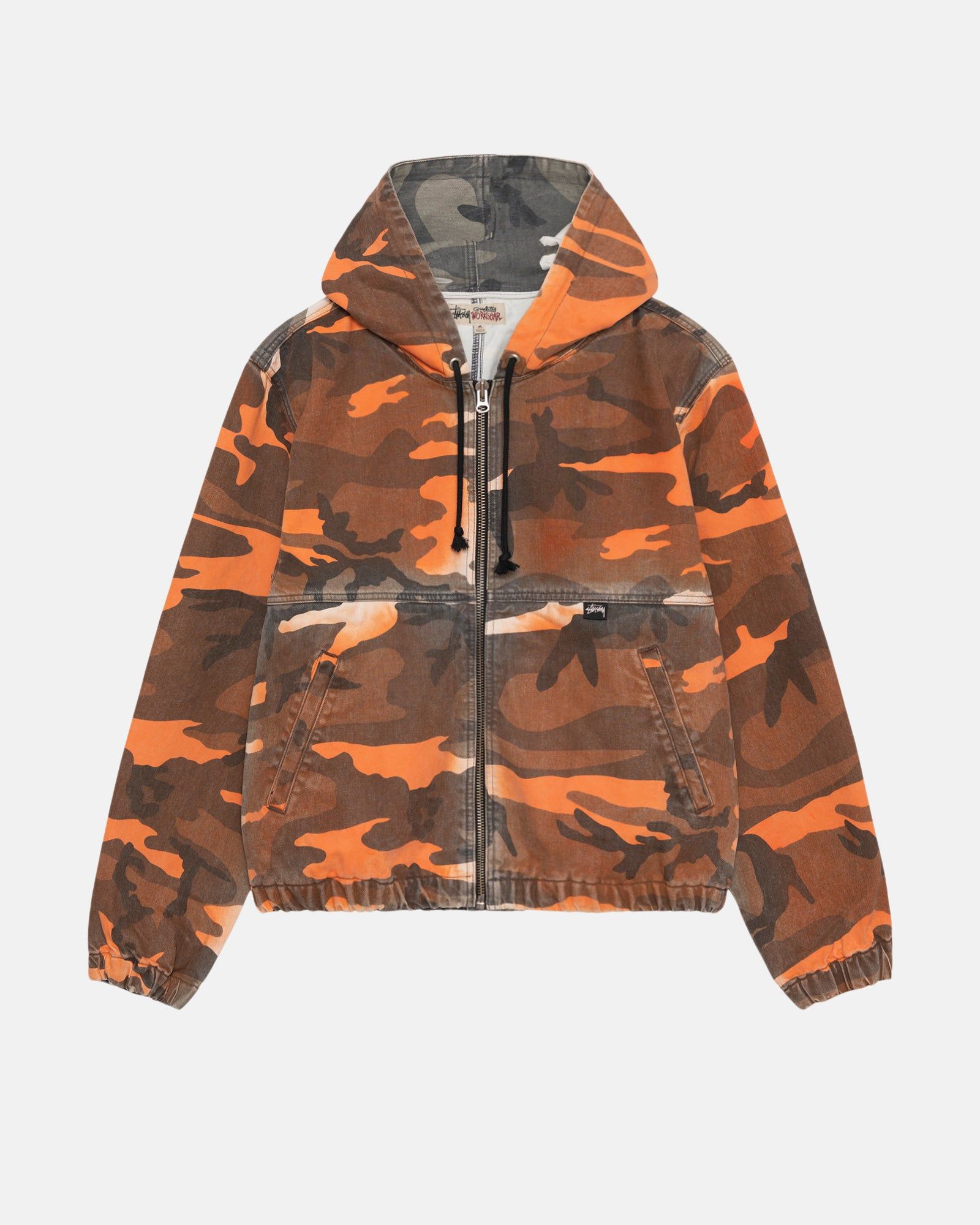SPRAY DYE HOODED WORK JACKET sold by Stussy