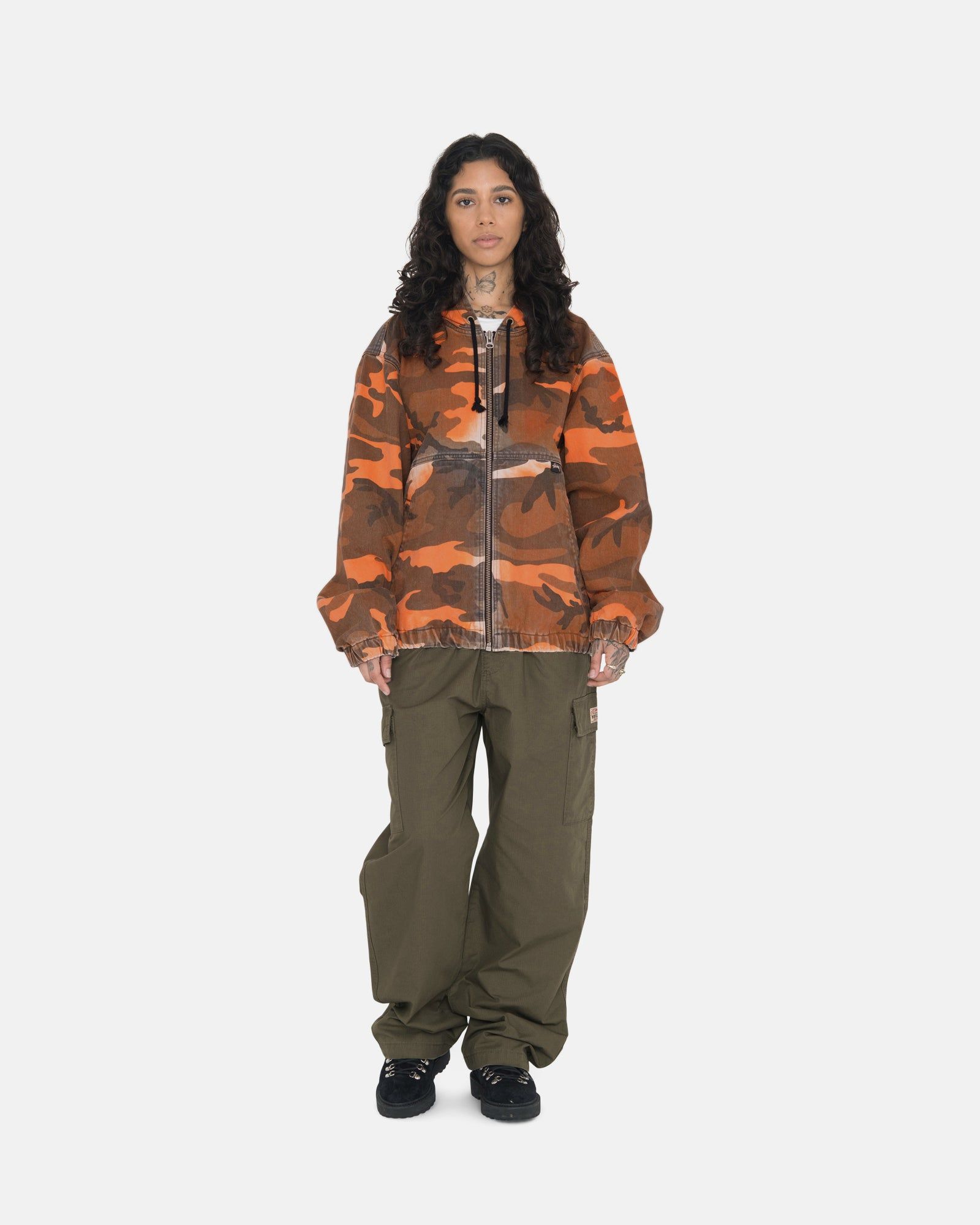 SPRAY DYE HOODED WORK JACKET sold by Stussy product image thumbnail 9