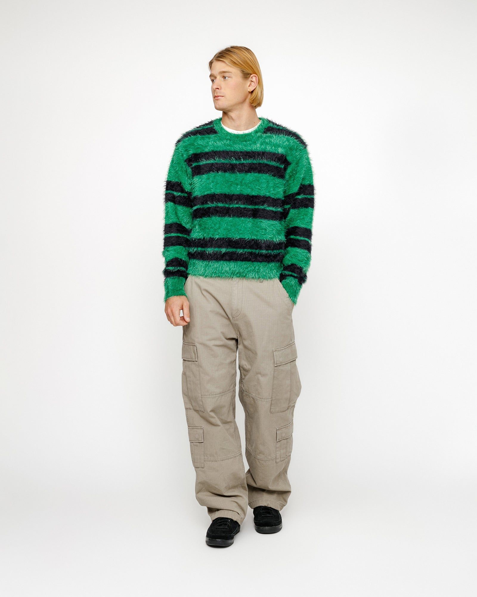 HAIRY STRIPE CREW SWEATER sold by Stussy product image thumbnail 3