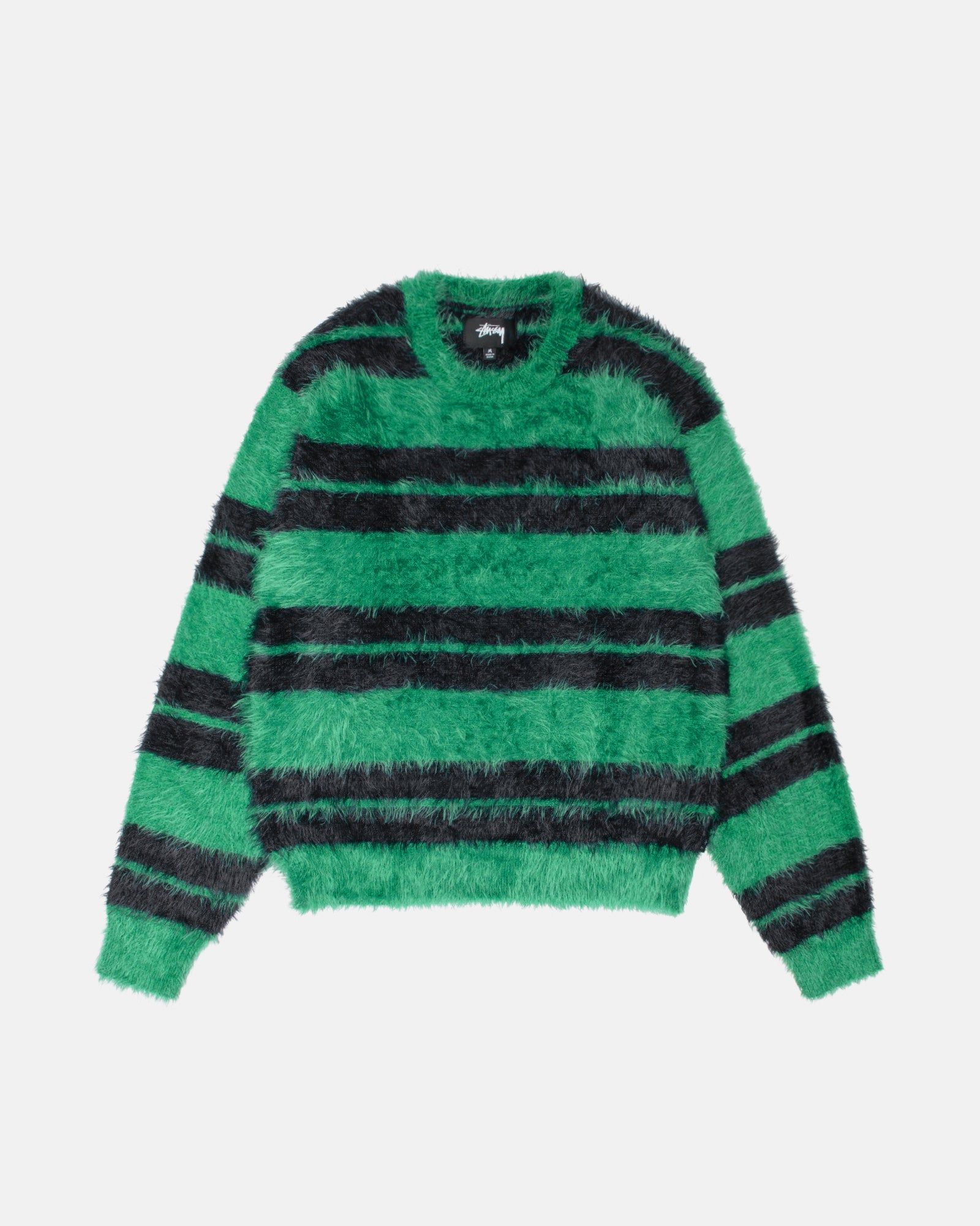 HAIRY STRIPE CREW SWEATER sold by Stussy
