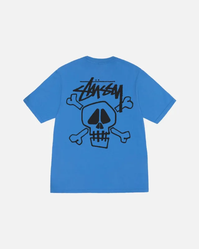 SKULL & BONES TEE PIGMENT DYED sold by Stussy