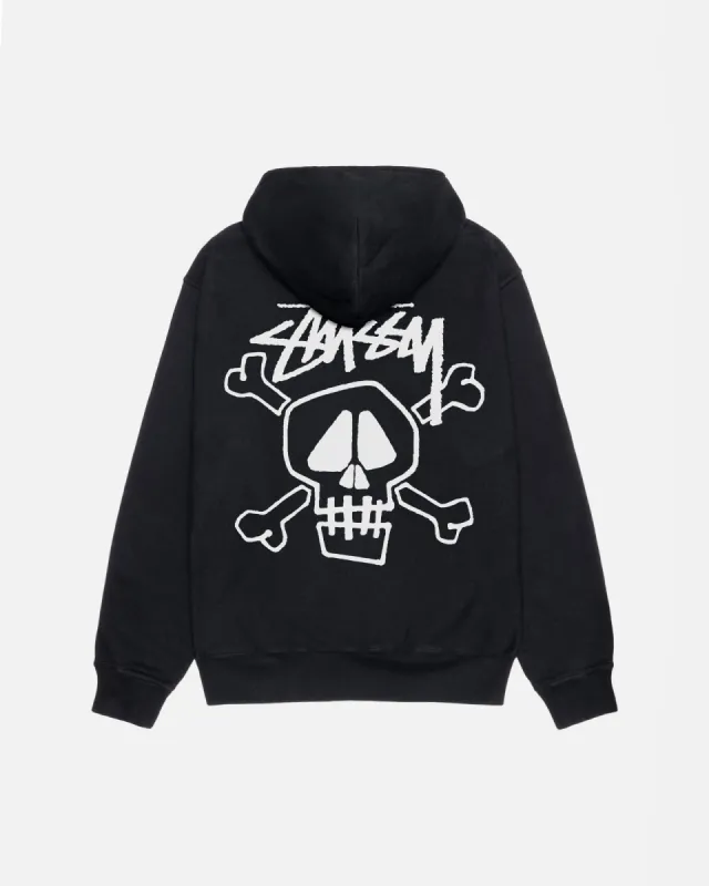 SKULL & BONES HOODIE PIGMENT DYED sold by Stussy