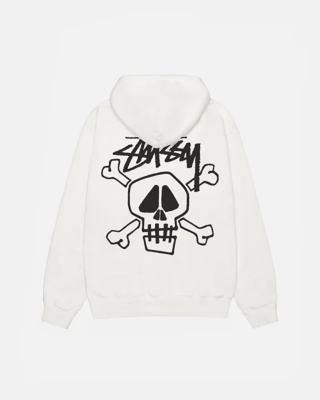 SKULL & BONES HOODIE PIGMENT DYED sold by Stussy