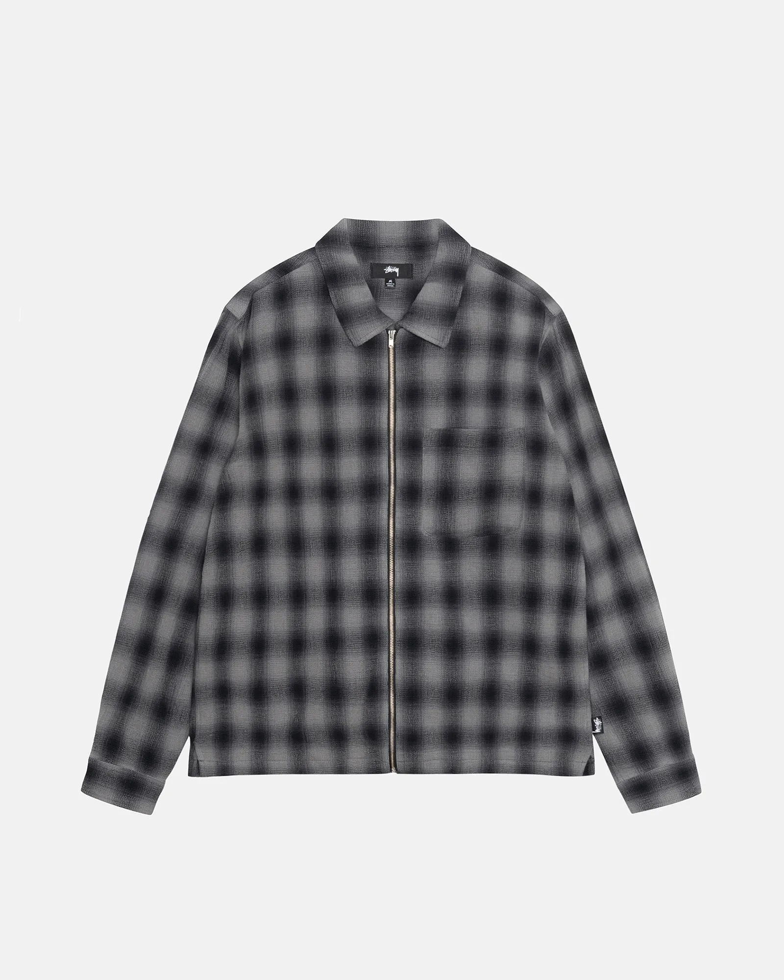ZIP SHIRT TWISTED YARN PLAID sold by Stussy