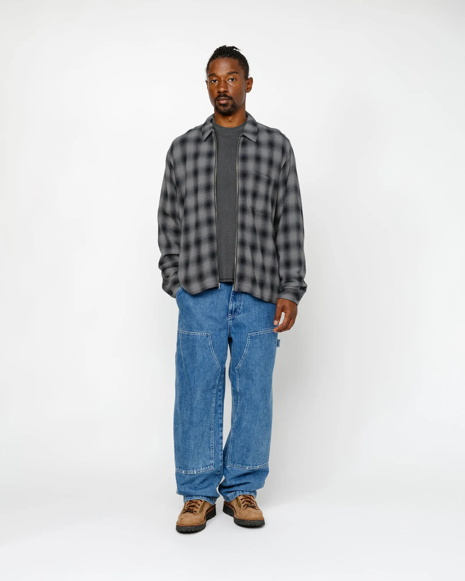 ZIP SHIRT TWISTED YARN PLAID sold by Stussy product image thumbnail 3