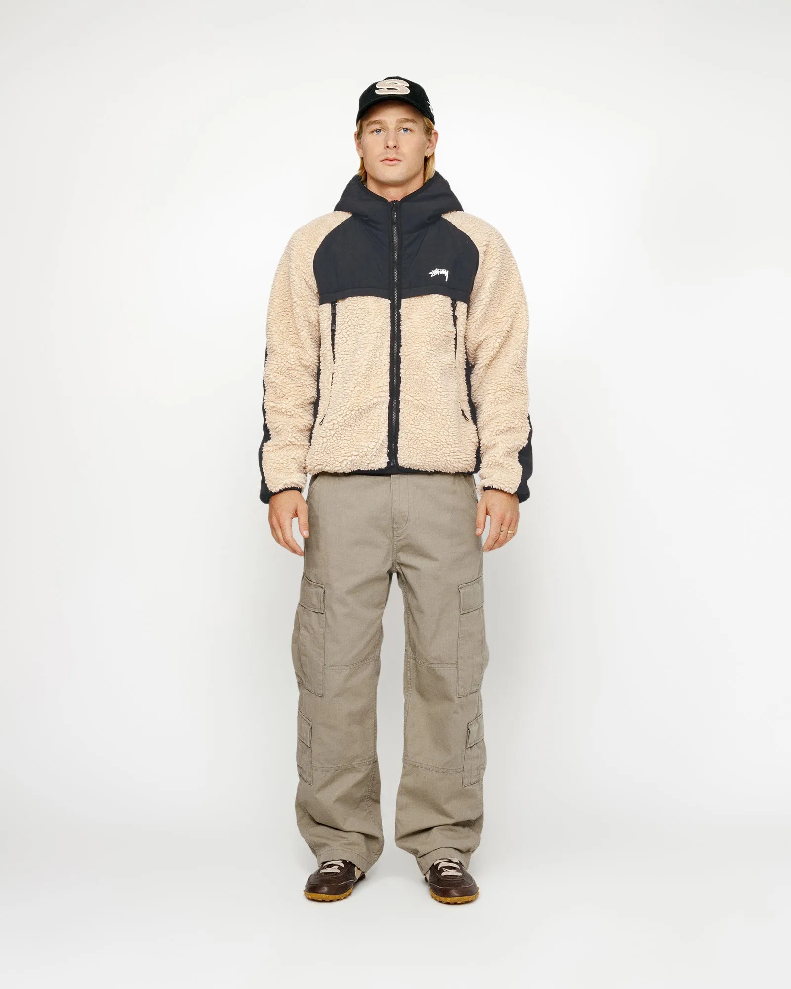 SHERPA PANELED HOODED JACKET sold by Stussy product image thumbnail 3