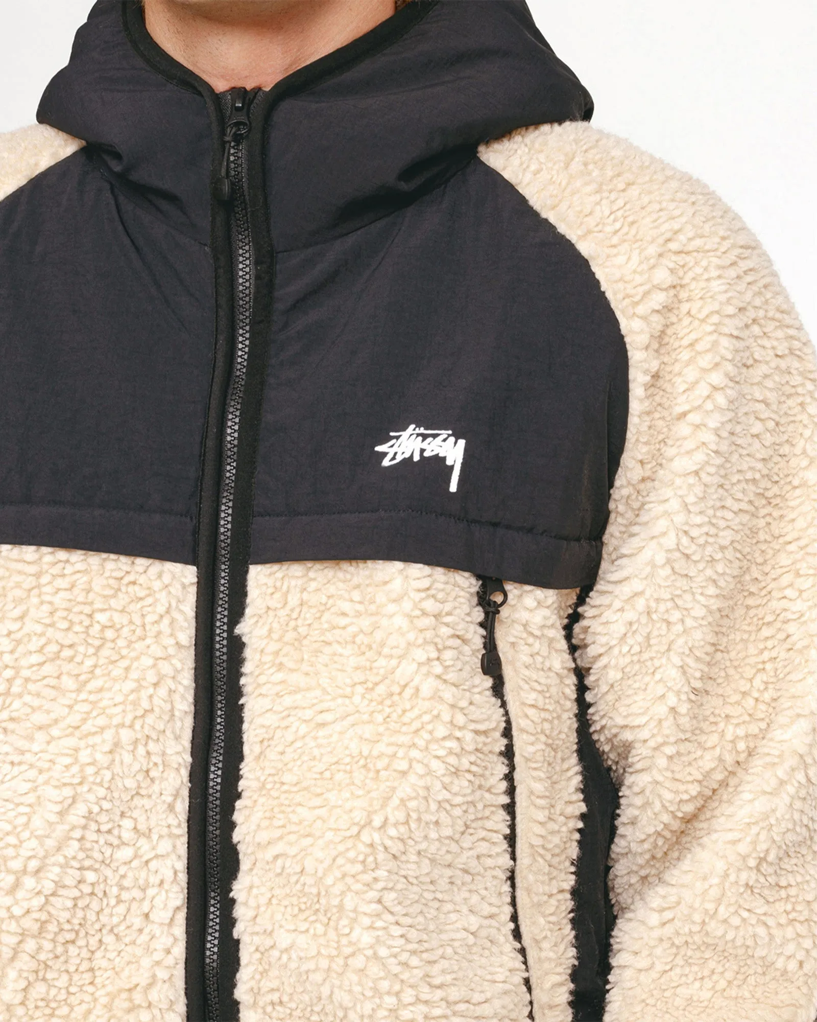 SHERPA PANELED HOODED JACKET sold by Stussy product image thumbnail 5